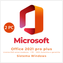 Microsoft Office 2021 Pro Plus Windows 64Bit - Multilicenza 2 Dispositivi